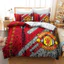 Bộ Drap giường đội bóng đá ST2 Bộ Drap giường đơn kích thước đôi FCB Liverpool Logo Phòng ngủ Vỏ gối có thể giặt thoải mái