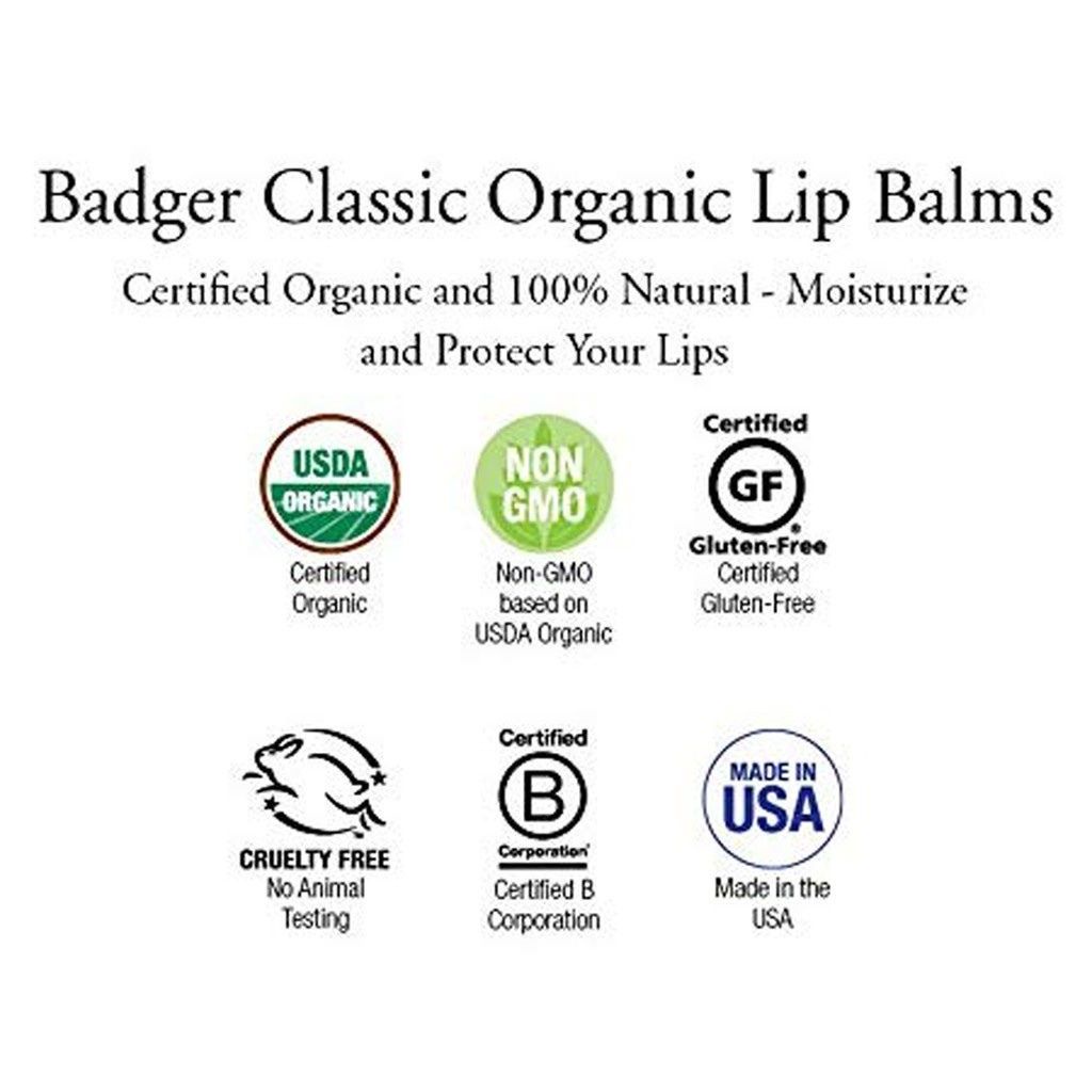 Mô tả Son dưỡng môi hữu cơ BADGER - Classic Unscented Lip Balm USDA Organic - không màu không mùi 4.2gr - 1