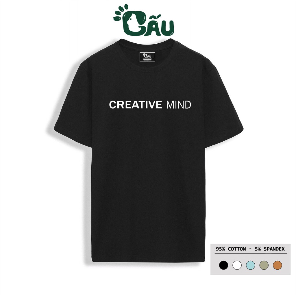 Áo thun Nam GẤU 194 cổ tròn tay ngắn vải coton co dãn, dày dặn, form regular fit – CREATIVE MIND