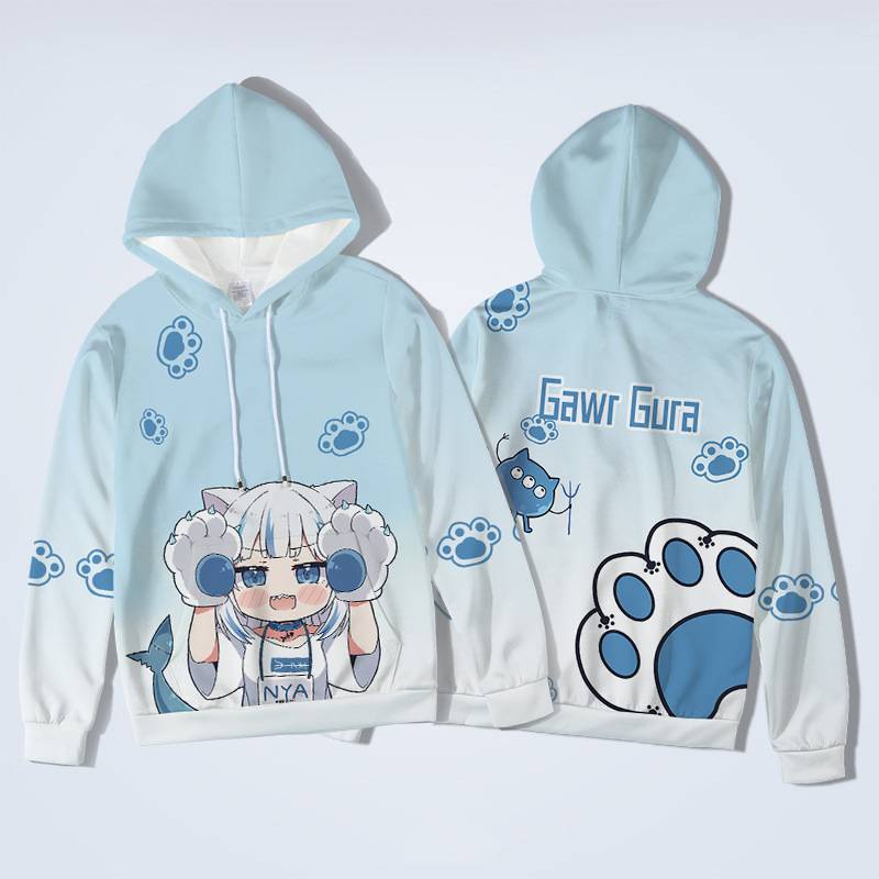 Áo Cosplay Gawr Gura Hololive Unisex Hoodie