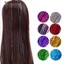 200 Sợi dây kim tuyến nối tóc lấp lánh dài 90cm phong cách hippie tùy chọn màu sắc
