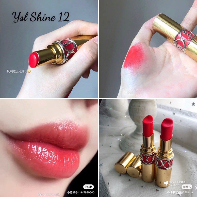 Son th i YSL Rouge Volupte Shine oil in stick fullsize mau 12 92 101 102