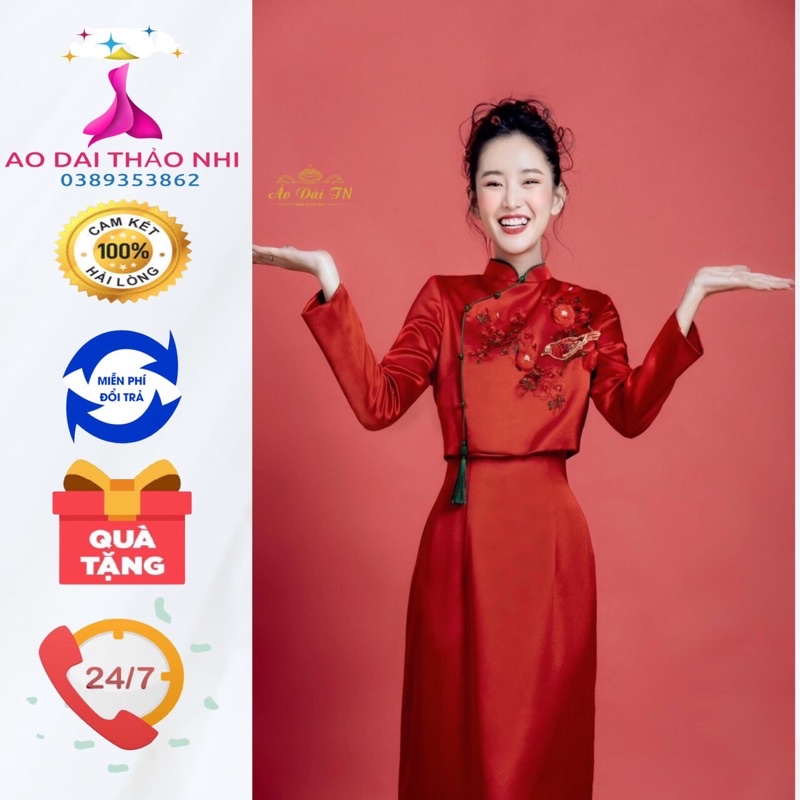 Áo Dài Cách Tân Vân Châu Mãi Áo Dài Tết Siêu Hot Năm 2023 Phù Đi Lễ,Đi Chơi  Xuân,Sự Kiện | Shopee Việt Nam