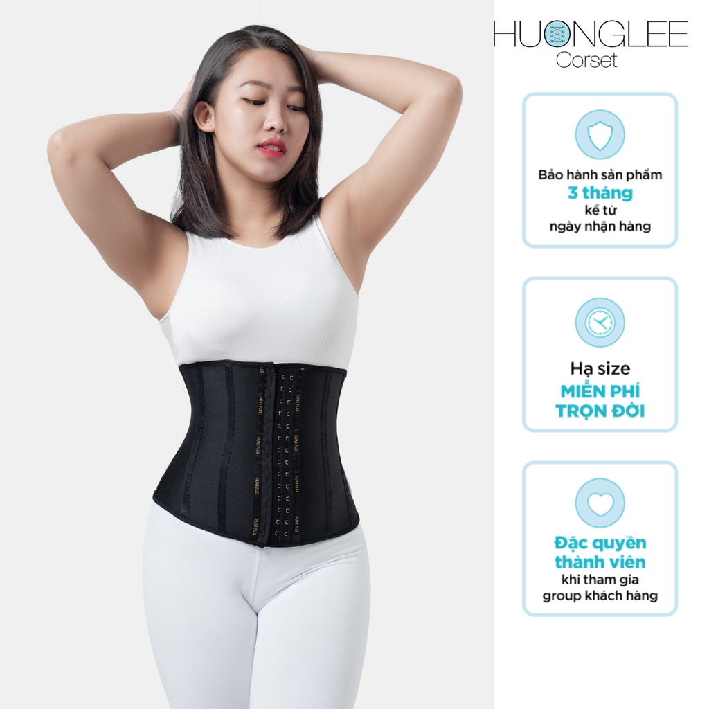 [HUONGLEE Corset] Đai Gen Nịt Bụng Thon Eo Latex Fajas Flex 103 Thoáng Khí  Chuẩn Chính Hãng Colombia