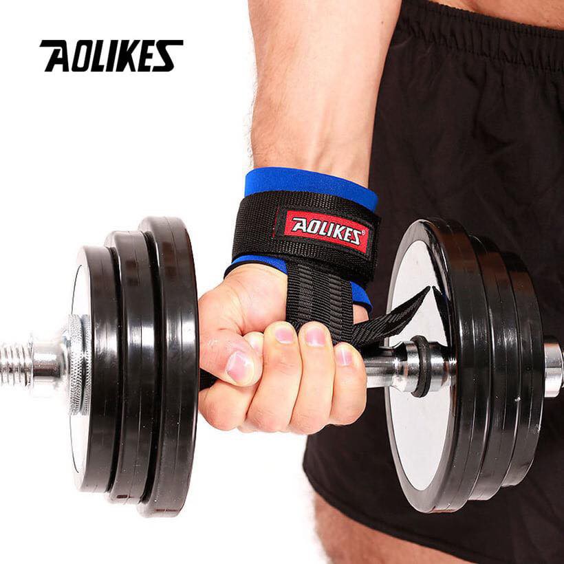 Dây kéo lưng kết hợp quấn cổ tay GYM Aolikes AL 7638 (1 cặp)
