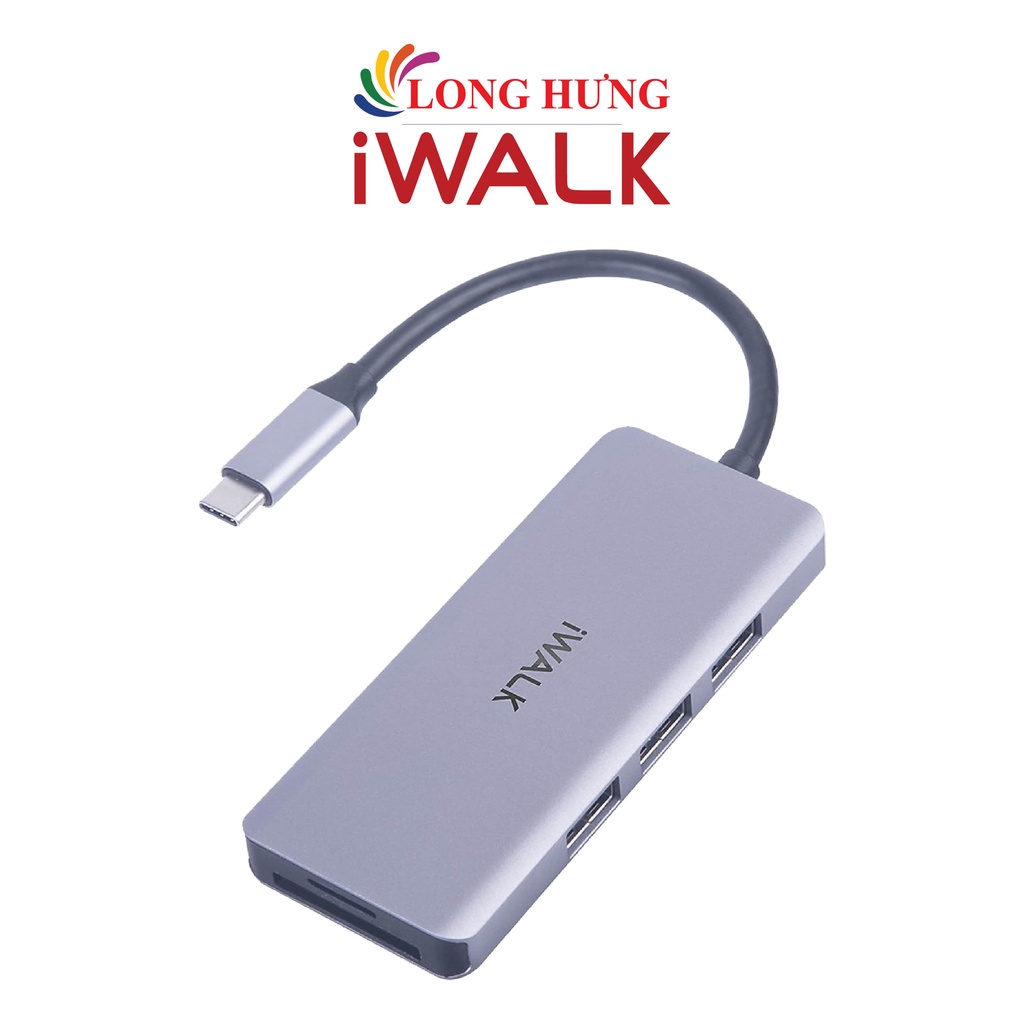 Cổng chuyển đổi iWalk 7-in-1 USB-C Hub ADH006 - Hàng chính hãng