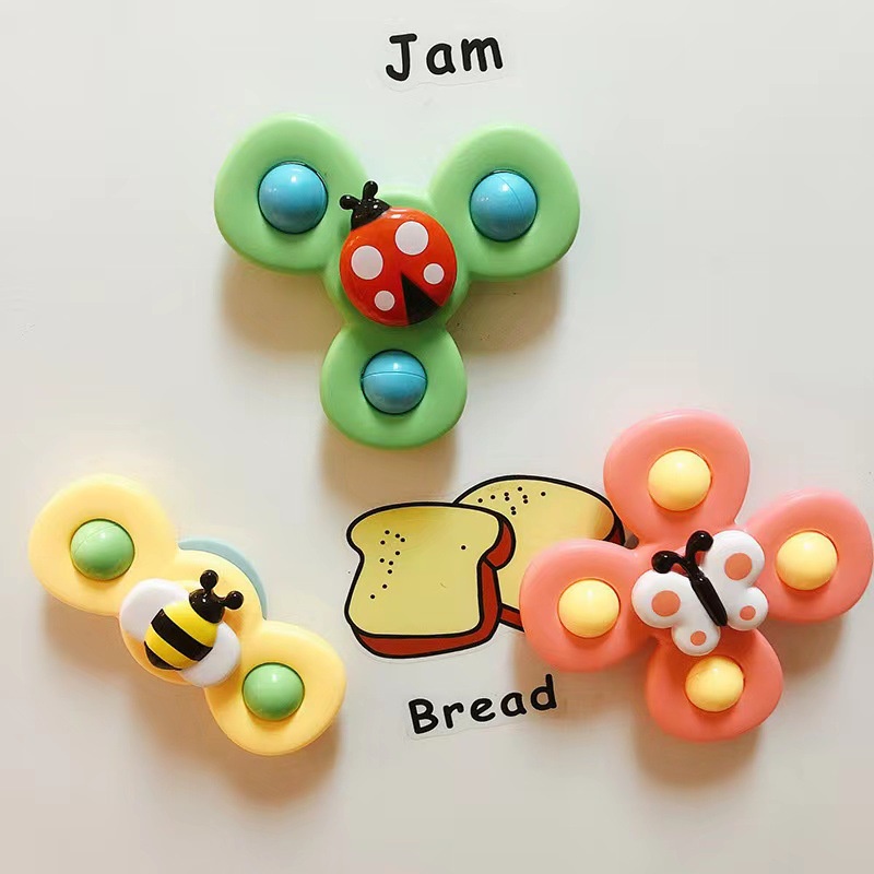 Set 3 Đồ Chơi Con Quay Spinner Con Quay Gắn Tường Chong Chóng Dính Tường Lục Lạc Âm Thanh Vui Nhộn-Đồ Chơi Cho Bé PUKAPI