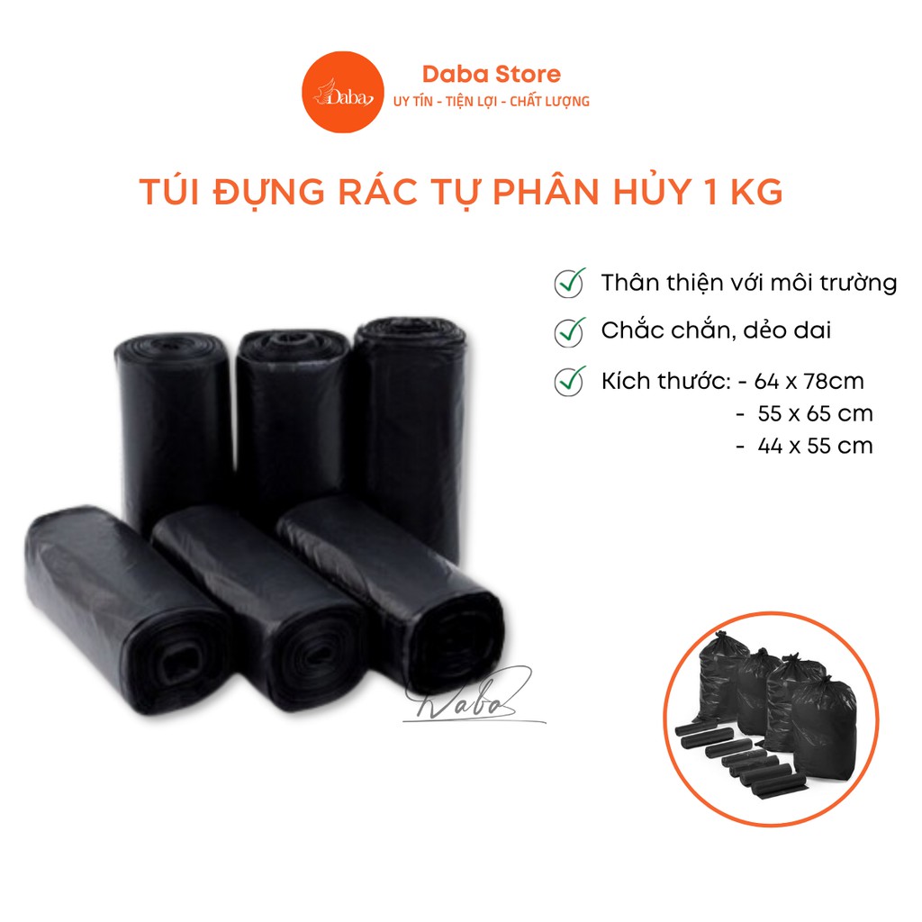 Túi rác tự phân hủy - Túi rác thân thiện với môi trường bao rác đen ...