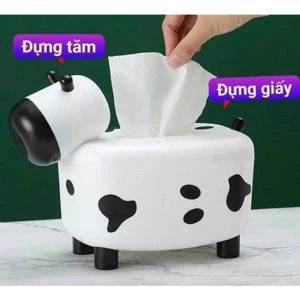 Hộp đựng giấy kèm ống tăm hình con bò 69k