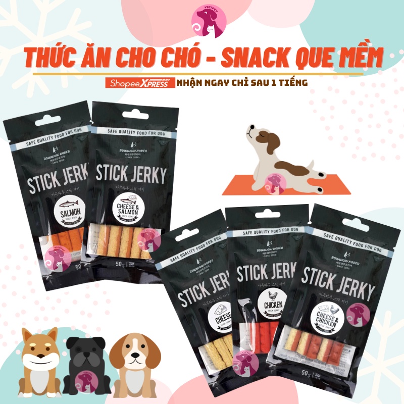 COMBO 3 GÓI SNACK CHO CHÓ, MÈO - BOW WOW - PHÔ MAI, THỊT & CÁ DẠNG ...
