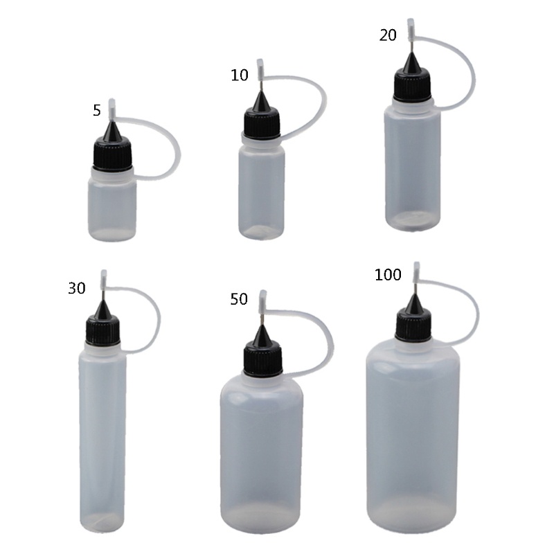 Set 10 Chai Rỗng Có Đầu Kim Tiêm Dùng Làm Keo Dán Thủ Công