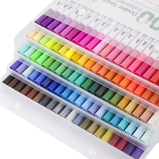 Set 12 bút đánh dấu hai đầu nhiều màu chuyên dụng
