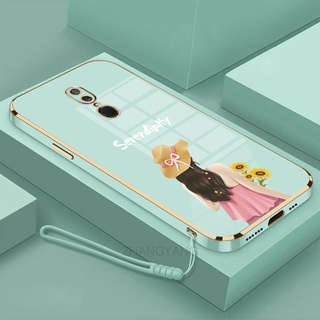 ốp lưng oppo f11 f11 pro Ốp Điện Thoại TPU Silicon Viền Mạ Màu Hình Cô Gái Xinh Đẹp Cho oppo f11 f11 pro