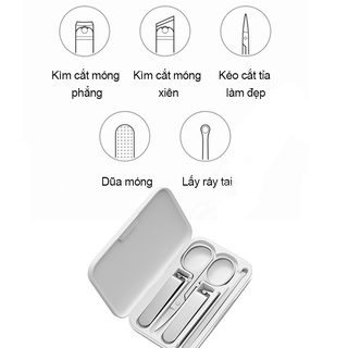 Bộ Bấm Móng Tay Mijia 5 Món Chất Liệu Thép 304 Chống Rỉ Sét, Độ Bền Cao, Sang Trọng Và An Toàn