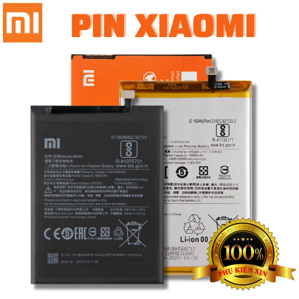 Pin XIAOMI Thay Thế Chính Hãng Nhiều Dòng Máy ( Redmi, Mi seri, Mi Note, Mi Mix, Mi A,...) Chất Lượng Bảo Hành 1 Đổi 1