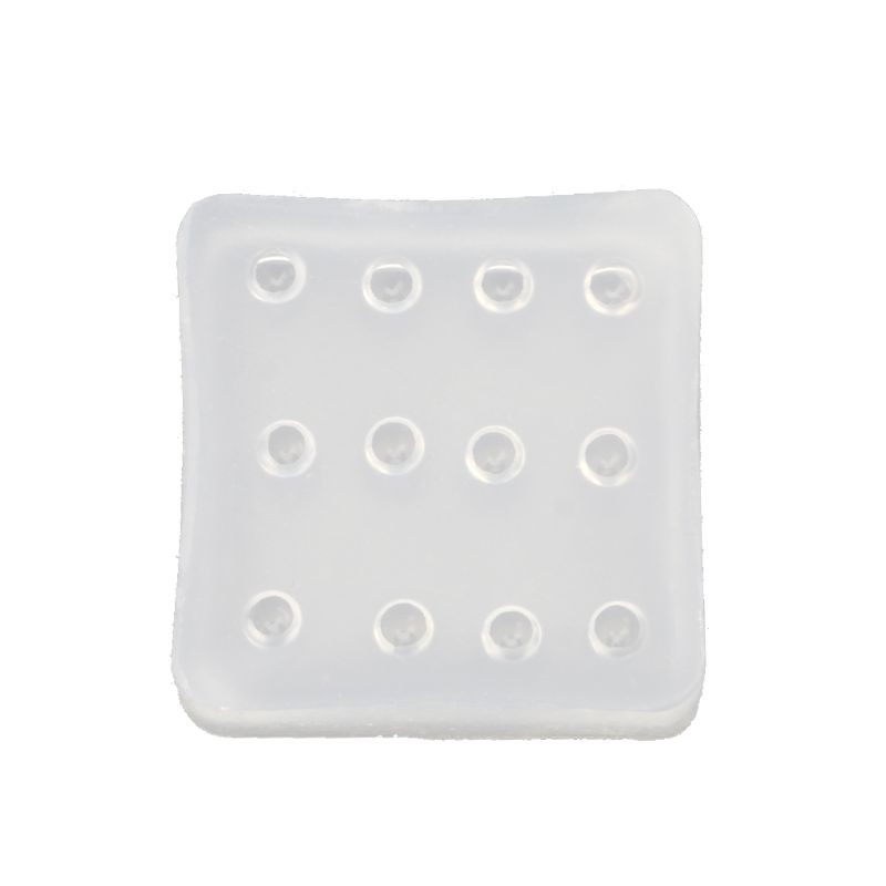 Khuôn Silicon Làm Trang Sức Hình Tròn 4mm