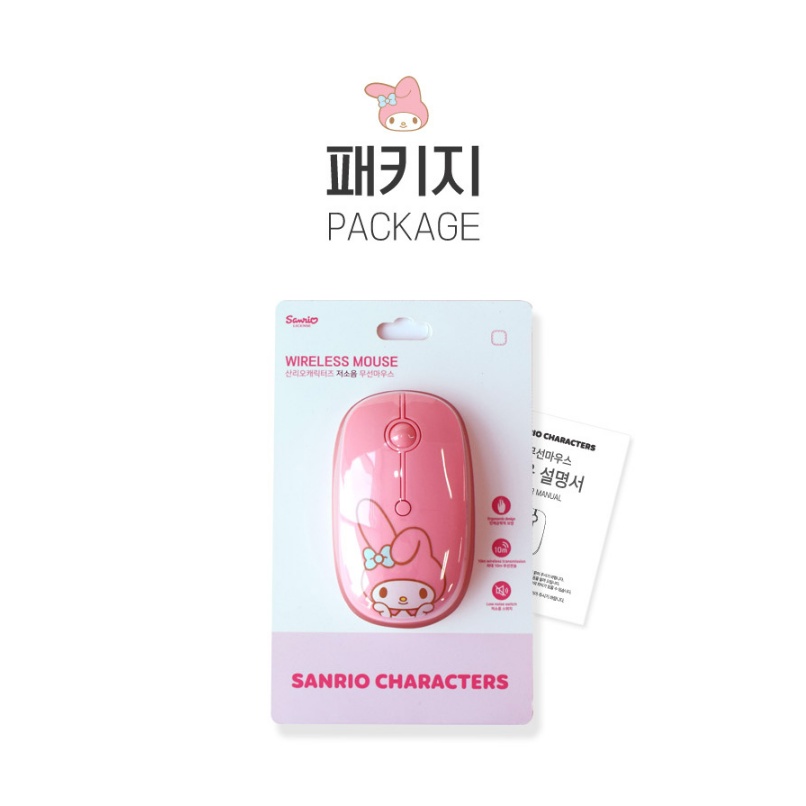 [Sanrio] Nhân vật Chuột không dây yên tĩnh nguyên bản 4Type (Hellokitty Kuromi MyMelody Cinnamoroll)
