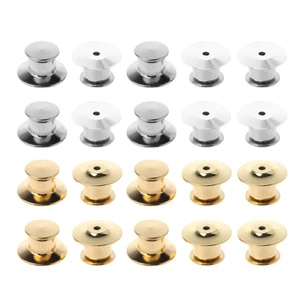BTF 10 Miếng Bộ Kim Loại Chân Giữ Pin Lưng Khóa Khóa Khóa Để Thay Thế Trang Sức