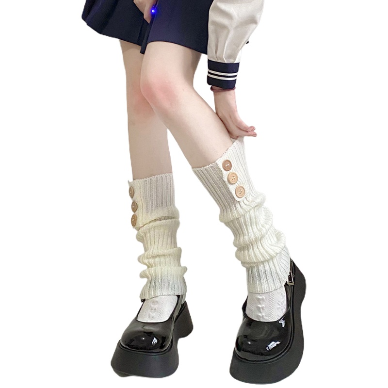 Giày boot tất cổ cao phong cách Gothic preppy dành cho sinh viên
