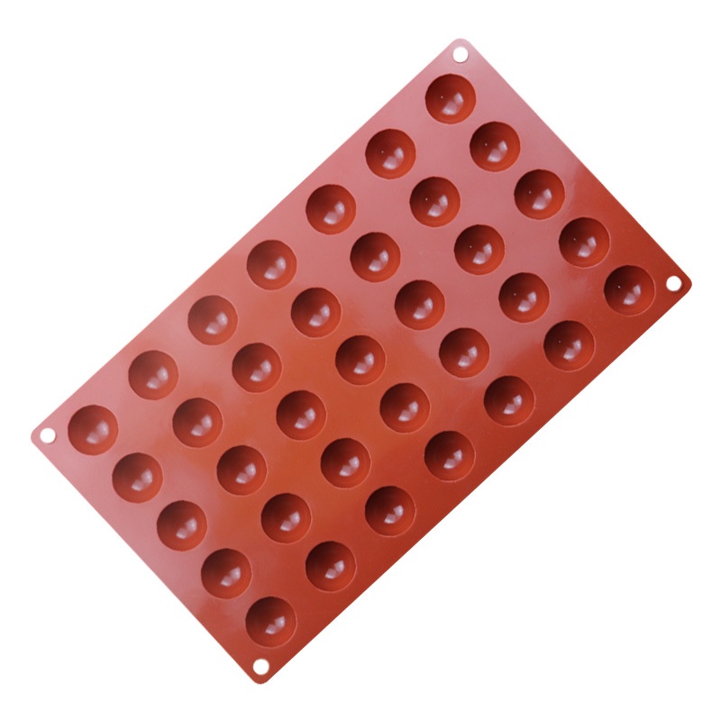Khuôn Silicone Làm Bánh 35 Ô Hình Bán Nguyệt Tiện Dụng