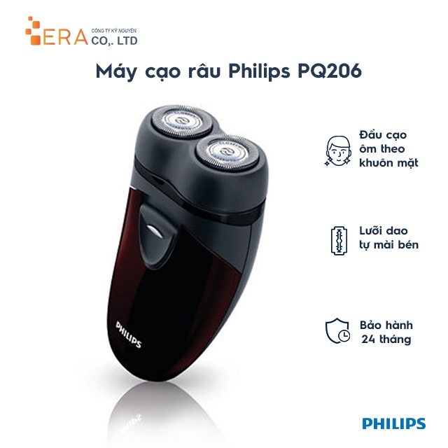 Ảnh Máy Cạo Râu Khô Philips PQ206 Sử Dụng Pin - Hàng Chính Hãng 1