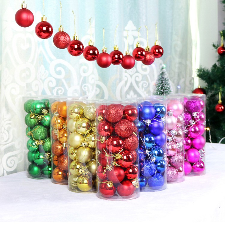 Hộp 6 Quả Châu Trang Trí Noel (Nhiều Size, Nhiều Màu) | Shopee ...