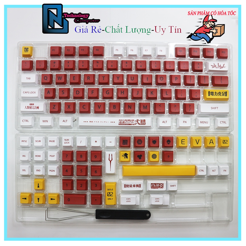 Keycap Kiểu XDA Gundam No.2 Chất Liêu PBT 124 Phím Dành Cho Layout 61/64/68/75/84/87/98/104
