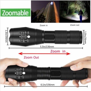 Đèn pin Purecotton0 chất lượng cao cho đi bộ đường dài, LED ngoài trời 500 lumen