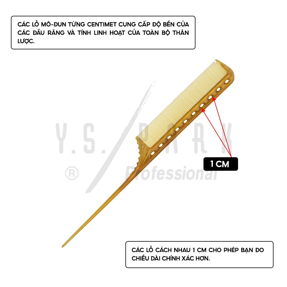 Ảnh Lược uốn nhuộm chuyên nghiệp YS PARK YS-111 chịu nhiệt có đuôi nhọn kèm gai - Hàng chính hãng Made in Japan 3