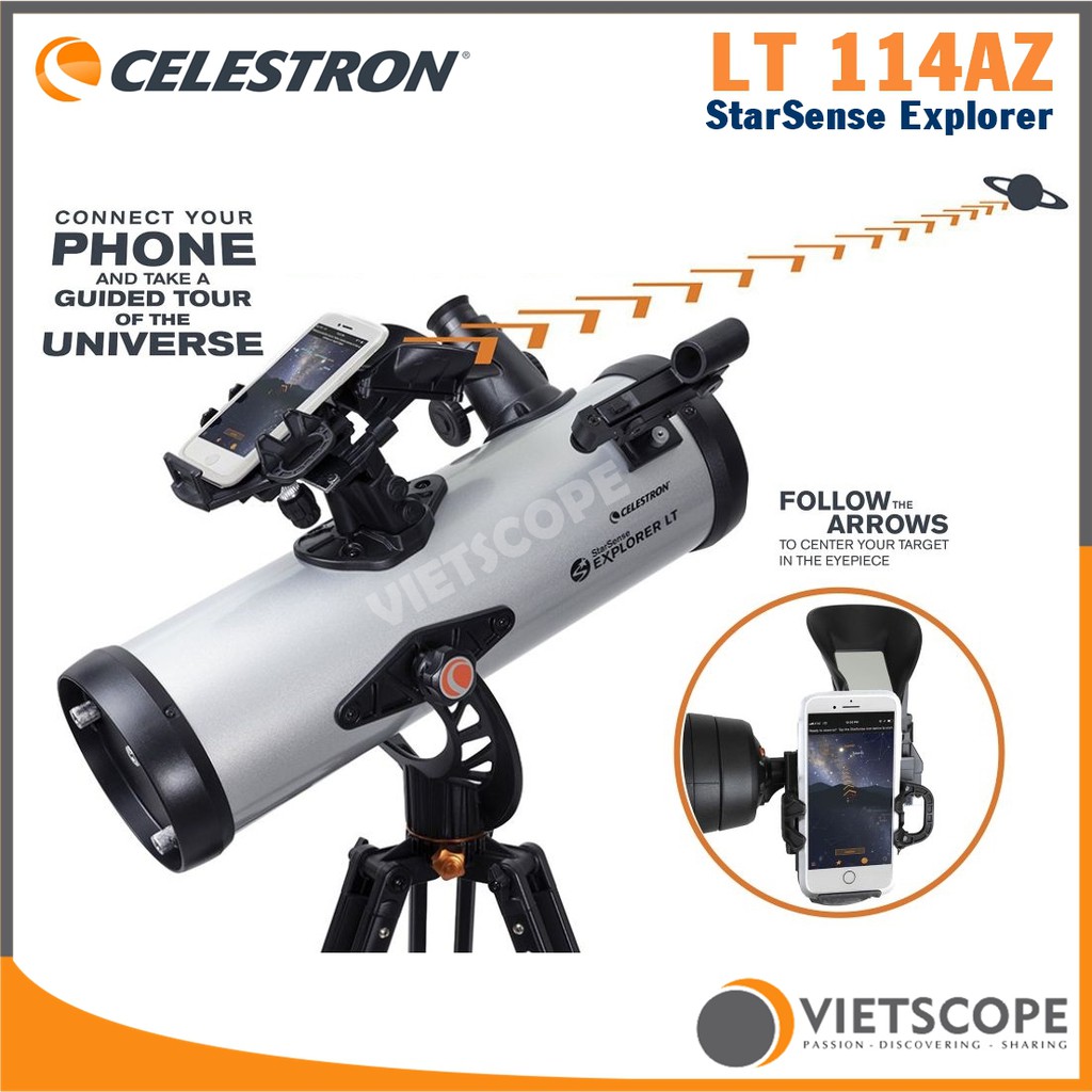 Kính thiên văn phản xạ Celestron StarSense Explorer LT 114AZ tự