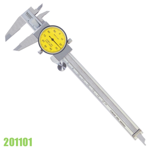 Thước kẹp đồng hồ inox 150mm, ngàm kẹp 40mm, Vogel 201101. Sản xuất tại ...