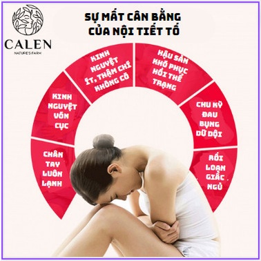 Trà điều hòa kinh nguyệt, trà giảm đau bụng kinh, giúp ổn định kinh nguyệt, cân bằng nội tiết tố nữ Calen Nature's Farm
