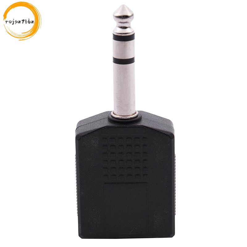 Mono 6.35mm Nam Cắm Sang Dual 6.35mm Nữ Ổ Cắm Bộ Chia Adapter Kết Nối