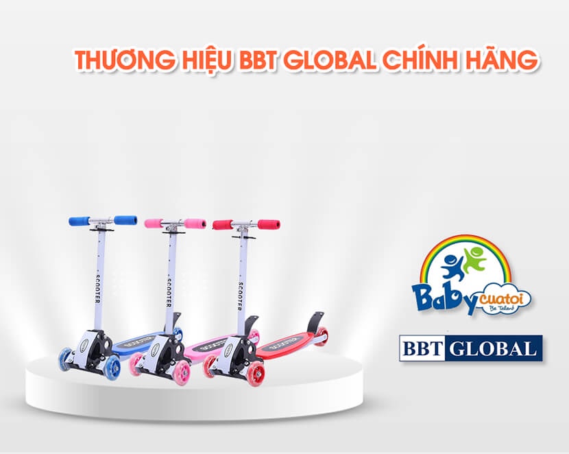 Mô tả Xe trượt scooter 3 bánh cho bé chính hãng BBT Global trẻ em từ 2-7 tuổi KM956A - 3