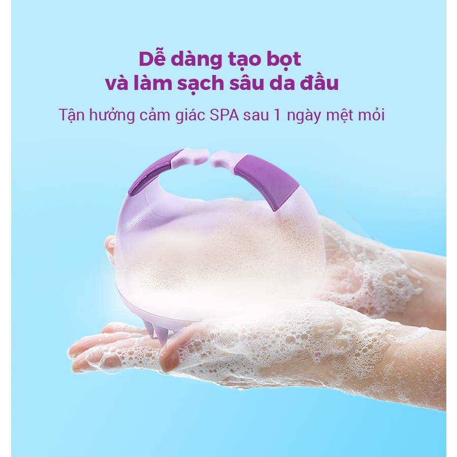 Ảnh Lược Gội Đầu Massage Life360 LE-LGD22 Giảm Gàu, Giảm Rụng Tóc Hiệu Quả - Màu Tím - Hàng Chính Hãng 3