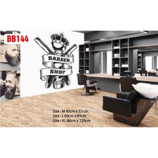 Decal dán làm đẹp cửa tiệm Barber và Salon thu hút khách hàngP10