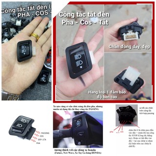 CÔNG TẮC PASSING PHA CỐT TẮT ĐÈN XE MÁY LẮP NHƯ ZIN CHO NHIỀU LOẠI XE LOẠI XỊN