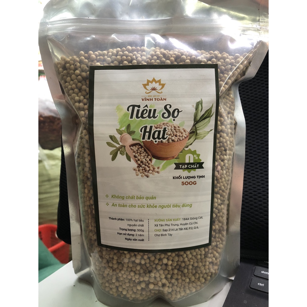 1kg Tiêu sọ trắng hạt nguyên chất 100% | Shopee Việt Nam
