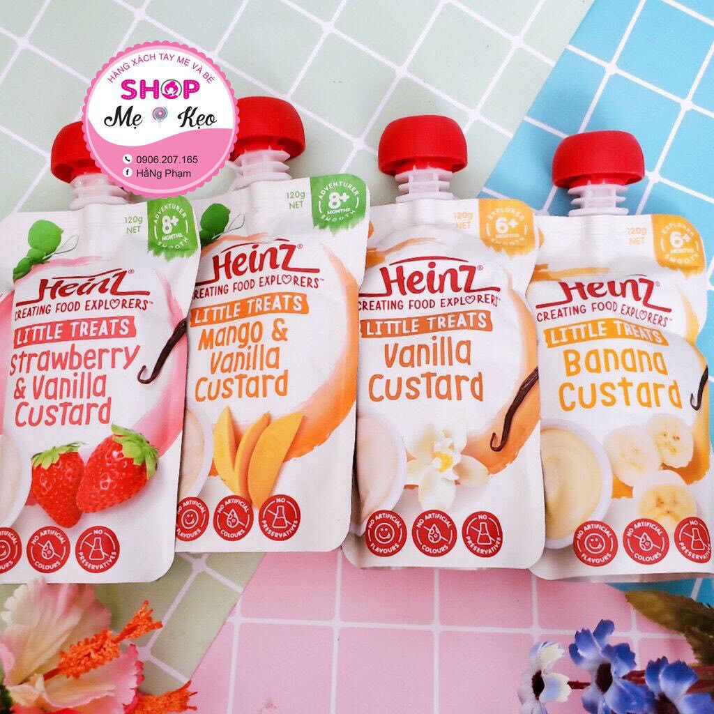 Váng sữa Heinz Custard, Úc (120g) đủ vị vani, chuối, xoài,dâu bổ sung năng lượng dinh dưỡng cho bé từ 6 tháng trở lên