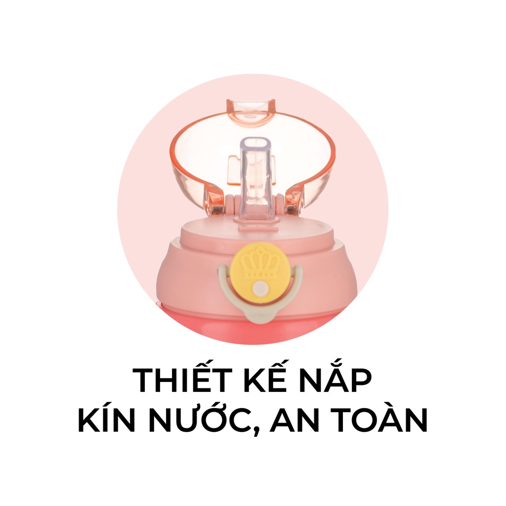 Bình Nước Trẻ Em 450ml Hokori 0081, Bình Tập Uống Cho Bé Yêu Việt Nhật Cao Cấp