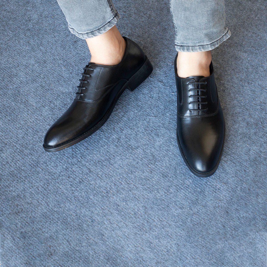 Ảnh Giày nam oxford công sở da bò nappa cao cấp màu đen G103- Bụi leather- hộp sang trọng -Bảo hành 12 tháng 2