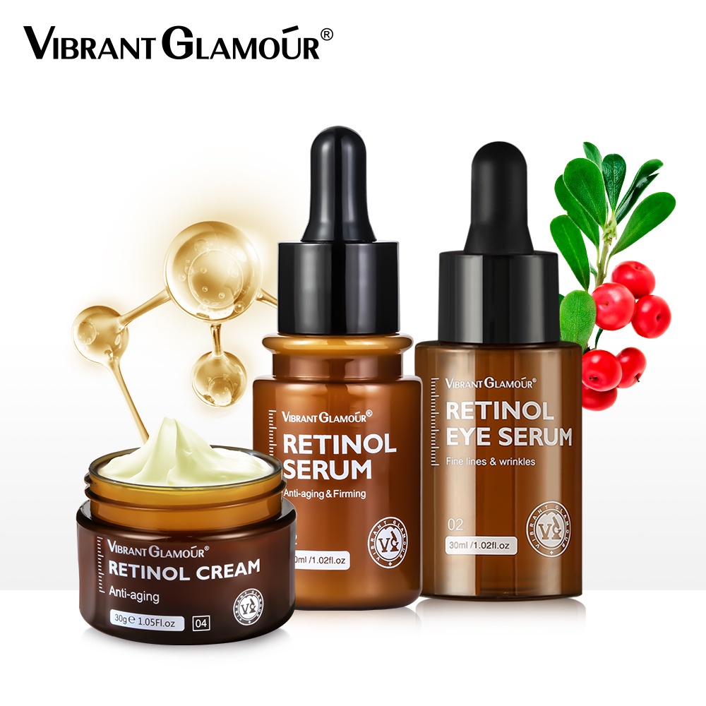 Bộ 3 sản phẩm dưỡng da VIBRANT GLAMOUR gồm kem dưỡng + tinh chất + tinh chất cho mắt chống lão hóa