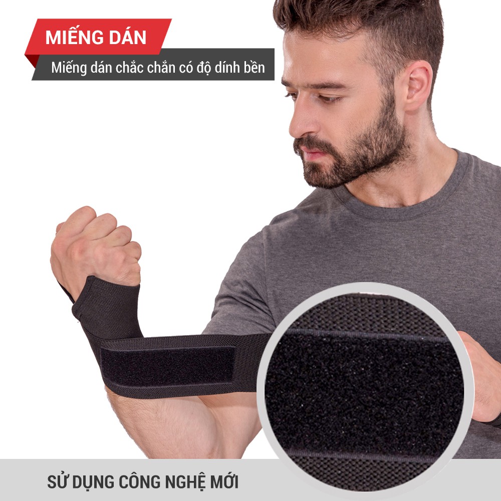 Ảnh Băng quấn cổ tay tập gym, boxing bảo vệ cổ tay, trợ lực khớp GoodFit GF301W 4
