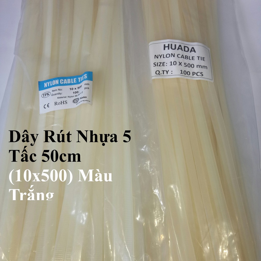 Dây Rút Nhựa 5 Tấc 50cm (10x500) Màu Trắng | Shopee Việt Nam
