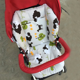 Đệm lót ghế xe đẩy chất liệu cotton in họa tiết dễ thương có thể gấp gọn tiện dụng cho bé