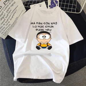 Áo thun unisex nam nữ form rộng tay lỡ in hình NOBITA dễ thương chất vải mềm mỏng nhẹ