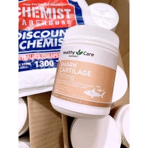Sụn Vi Cá Mập Healthy Care Shark Cartilage 750mg hỗ trợ xương khớp - Úc