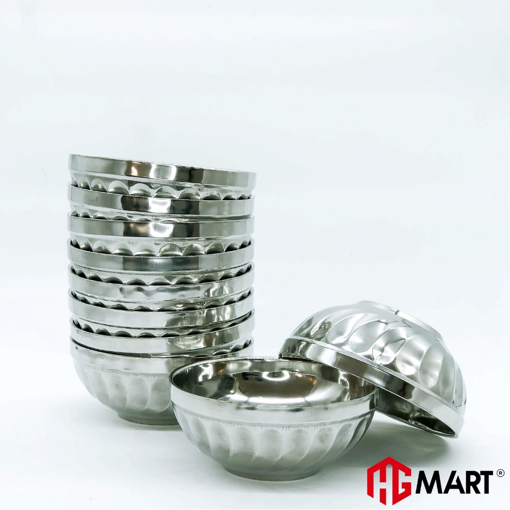 Ảnh Bát Xoắn Inox cách nhiệt chống nóng HG Mart [Bộ 10 bát] 2