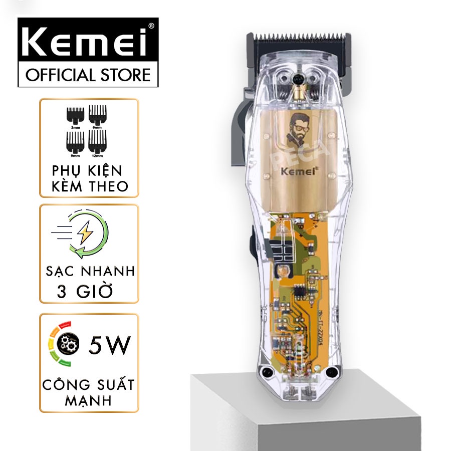 Mô tả Tông đơ cắt tóc chuyên nghiệp Kemei KM-NG203 sạc nhanh USB công suất mạnh có thể dùng cạo tóc/ fade tóc- Hàng chính hãng - 1