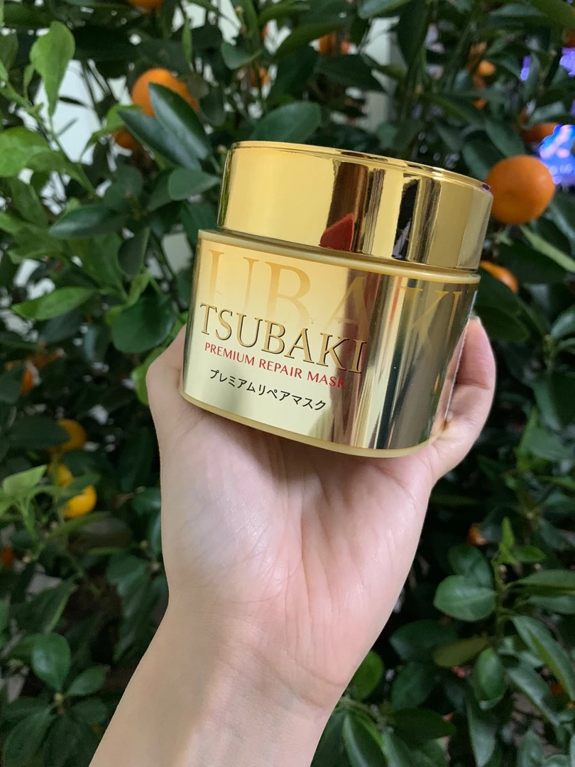Hộp mặt nạ tóc Tsubaki 180g dưỡng tóc hư tổn